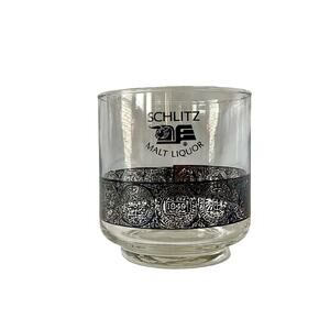 SCHLITZ MALT LIQUOR VINTAGE GLASS TUMBLER